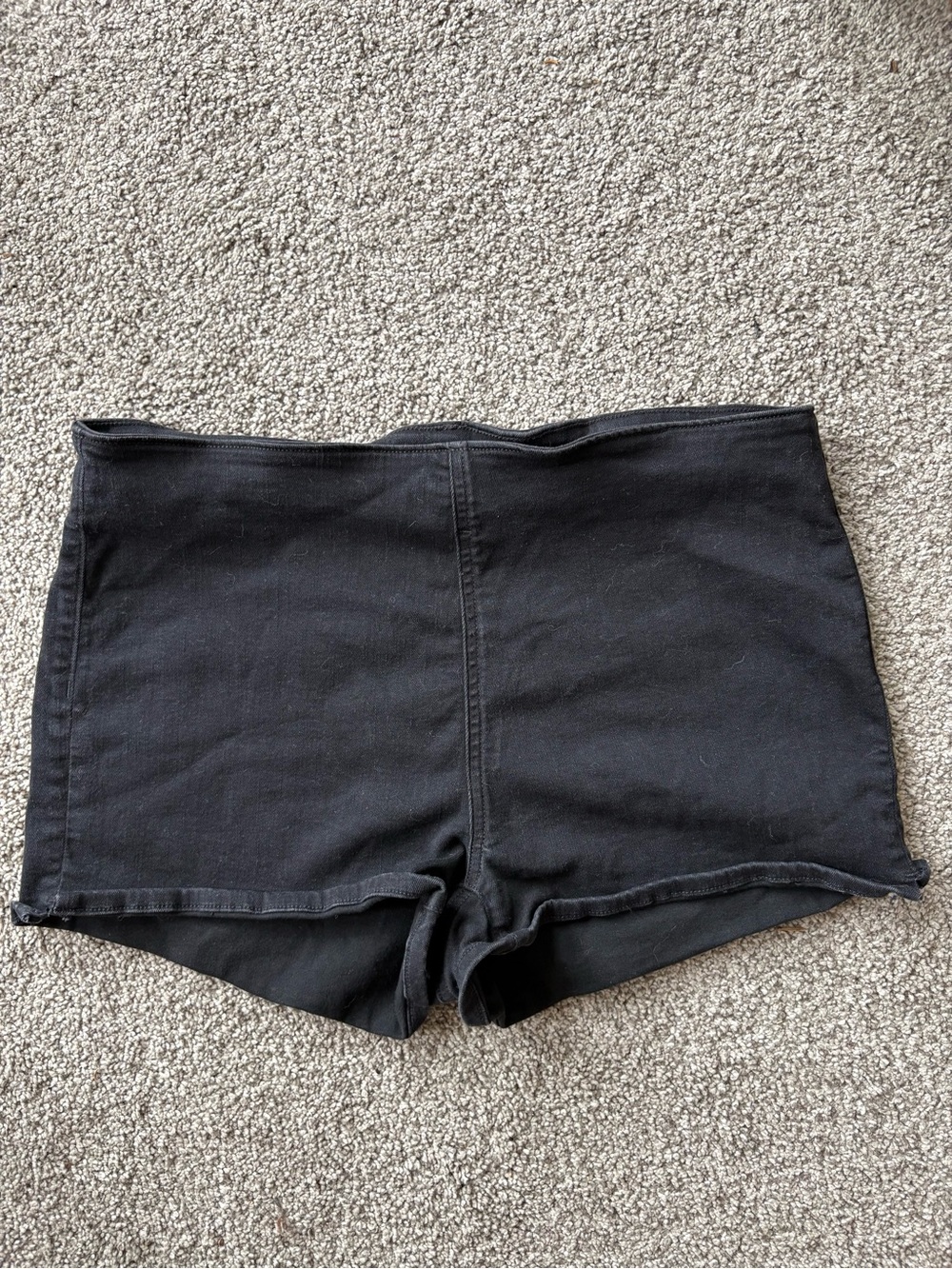 Black Women's Stretch High-Waist Shorts